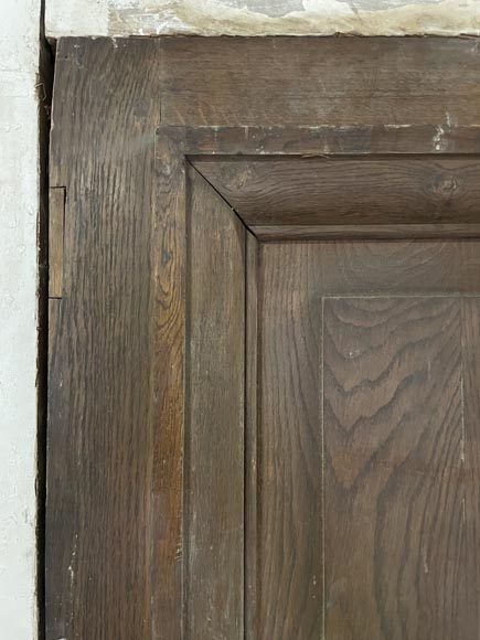 Antique oak door with its frame Antique oak door with its frame-3