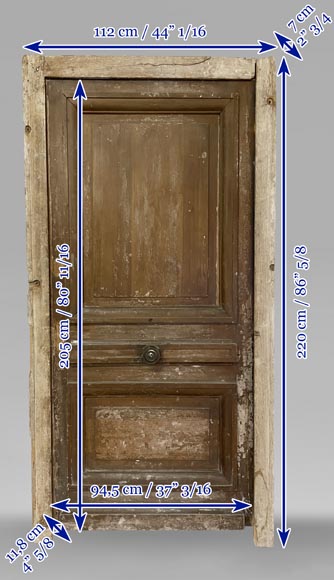 Antique oak door with its frame Antique oak door with its frame-10