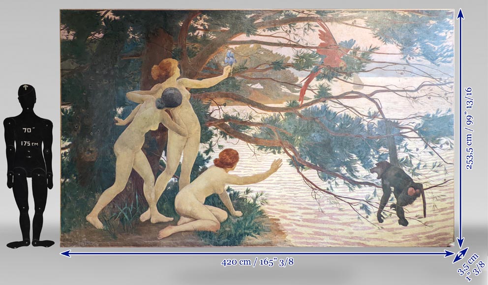 Edmond Anne Antoine TAPISSIER « Les sirènes » Salon of 1896 Edmond Anne Antoine TAPISSIER « Les sirènes » Salon of 1896-10