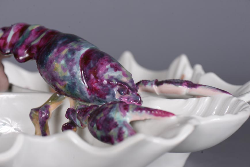 ESCALIER DE CRISTAL, Porcelain Serving Dish Decorated with a Crayfish, circa 1880 ESCALIER DE CRISTAL, Porcelain Serving Dish Decorated with a Crayfish, circa 1880-4