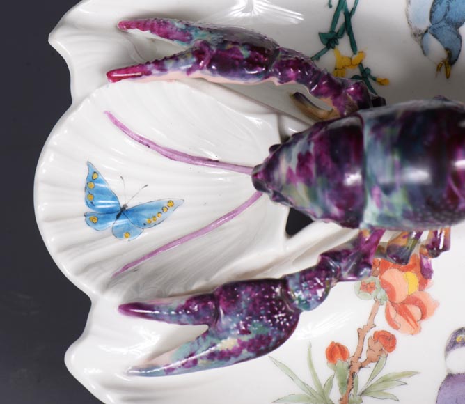 ESCALIER DE CRISTAL, Porcelain Serving Dish Decorated with a Crayfish, circa 1880 ESCALIER DE CRISTAL, Porcelain Serving Dish Decorated with a Crayfish, circa 1880-7