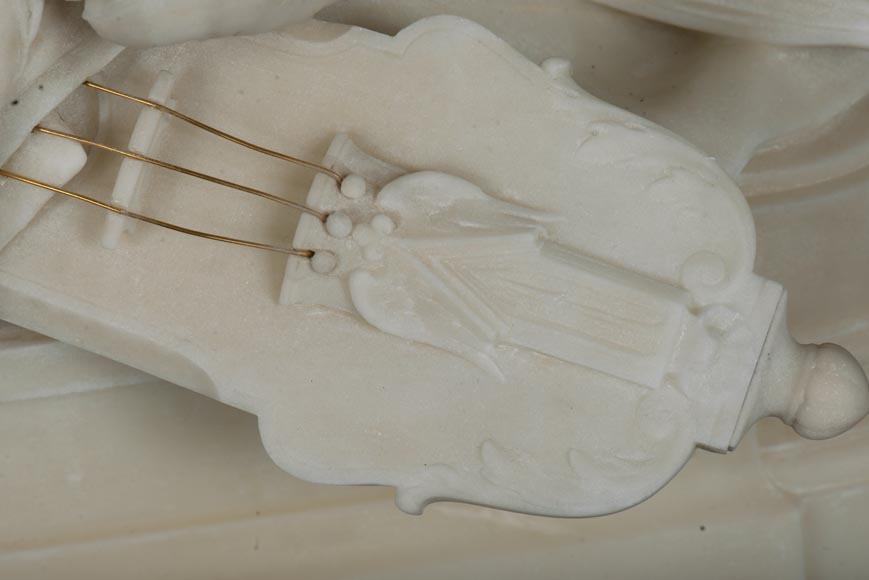 René ROZET « Young musician with a mandolin », statuary marble sculpture, late 19th century René ROZET « Young musician with a mandolin », statuary marble sculpture, late 19th century-10