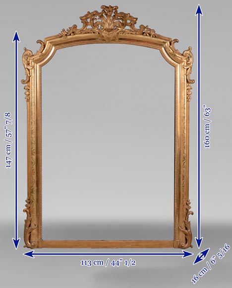 Beautiful Louis XV style trumeau with an open work shell Beautiful Louis XV style trumeau with an open work shell-10