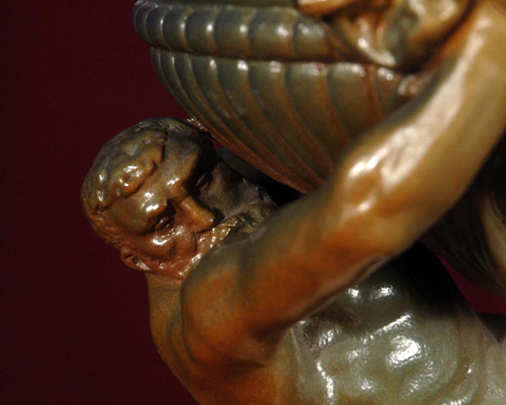 Hercule, rare vase by Carrier-Belleuse. Hercule, rare vase by Carrier-Belleuse.-3