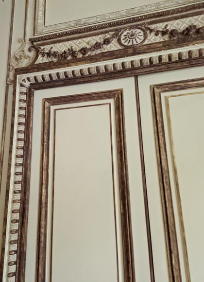 Lot of three moulded double doors, 19th century Lot of three moulded double doors, 19th century-8