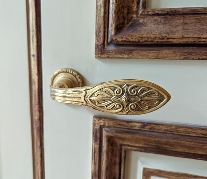 Lot of three moulded double doors, 19th century Lot of three moulded double doors, 19th century-13