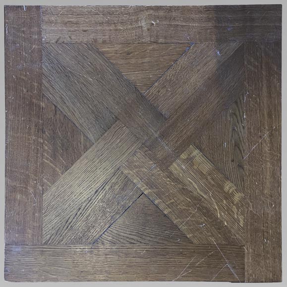 Approx 15m² of modern oak parquet flooring with a cross motif Approx 15m² of modern oak parquet flooring with a cross motif-1