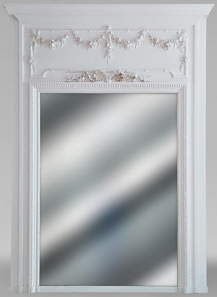 Louis XVI style trumeau with a flowers garland Louis XVI style trumeau with a flowers garland-0