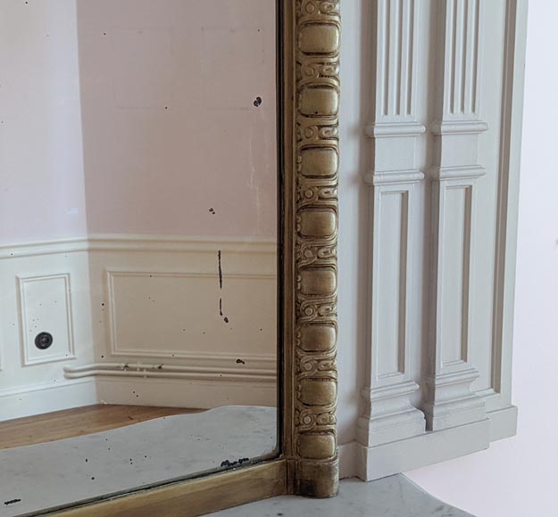 Regence style trumeau with a flowered cartouche  Regence style trumeau with a flowered cartouche -5