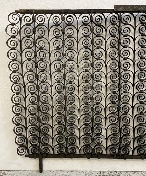 Pair of Gothic style wrought iron radiator railings  Pair of Gothic style wrought iron radiator railings -3