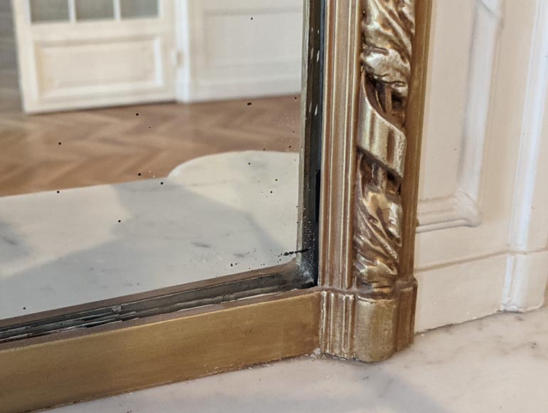 Louis XVI style trumeau white and gold paint with flowers crowns Louis XVI style trumeau white and gold paint with flowers crowns-4