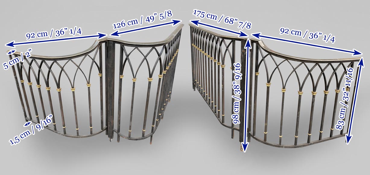 Art Deco wrought iron handrail  Art Deco wrought iron handrail -9