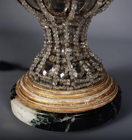 Pair of antique crystal lamps Pair of antique crystal lamps-6