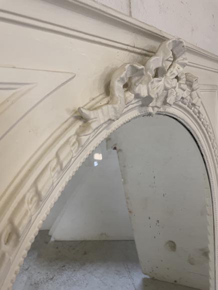 Louis XVI style trumeau with a curved top and a ribbon Louis XVI style trumeau with a curved top and a ribbon-2