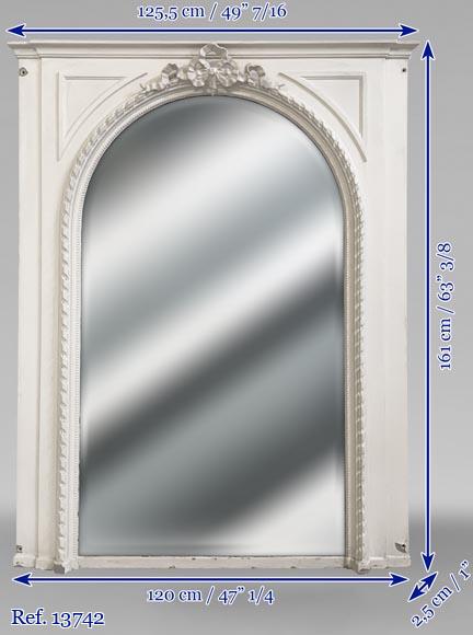 Louis XVI style trumeau with a curved top and a ribbon Louis XVI style trumeau with a curved top and a ribbon-8