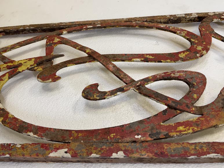 Pair of two iron Art Nouveau elements Pair of two iron Art Nouveau elements-4