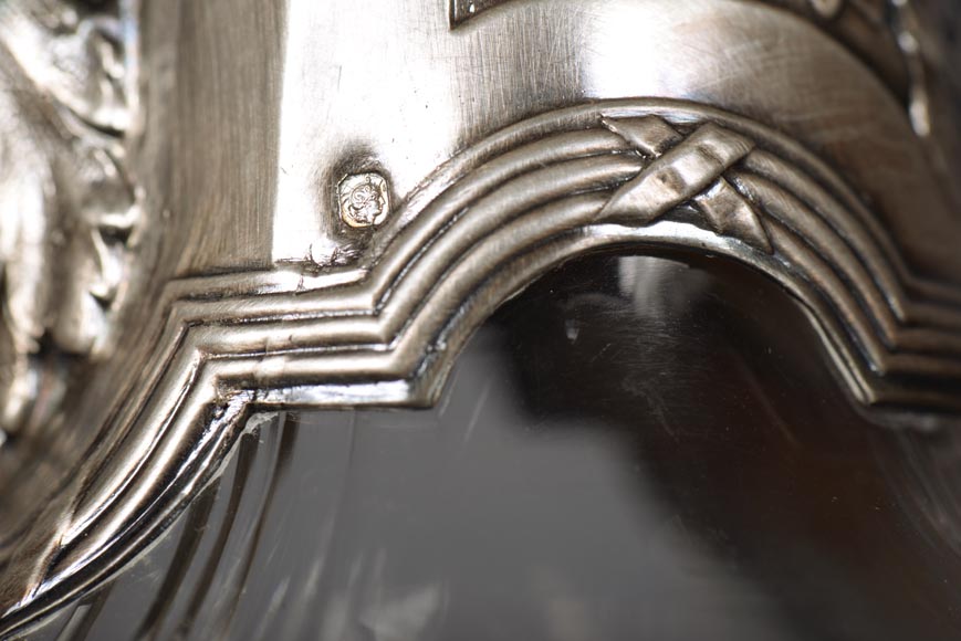 Beautiful pair of crystal and silver ewers Beautiful pair of crystal and silver ewers-5