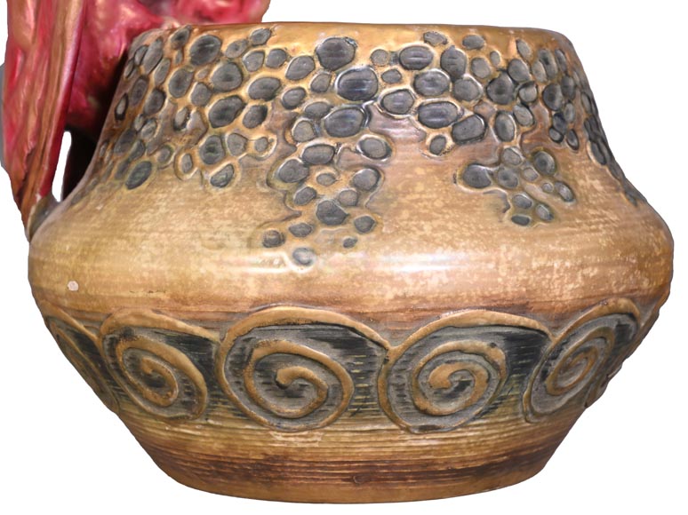 Eduard Stellmacher (attributed to) for Amphora, Earthenware owl vase, late 1890s Eduard Stellmacher (attributed to) for Amphora, Earthenware owl vase, late 1890s-8