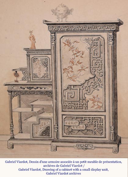 Gabriel VIARDOT (attributed to), Japanese-Style Display Cabinet and Wardrobe, late 19th century Gabriel VIARDOT (attributed to), Japanese-Style Display Cabinet and Wardrobe, late 19th century-16