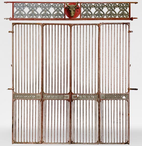 19th century butcher's facade in cast iron and iron 19th century butcher's facade in cast iron and iron-0