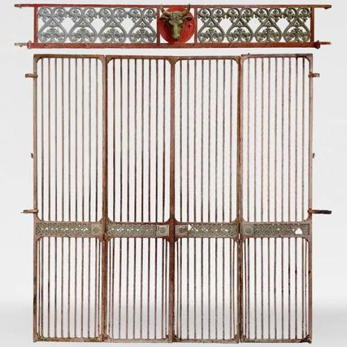 19th century butcher's facade in cast iron and iron