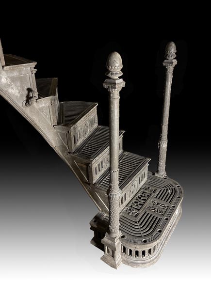 Double Quarter-Turn Staircase and Walkway in Cast Iron and Wrought Iron, 1865   Double Quarter-Turn Staircase and Walkway in Cast Iron and Wrought Iron, 1865  -4