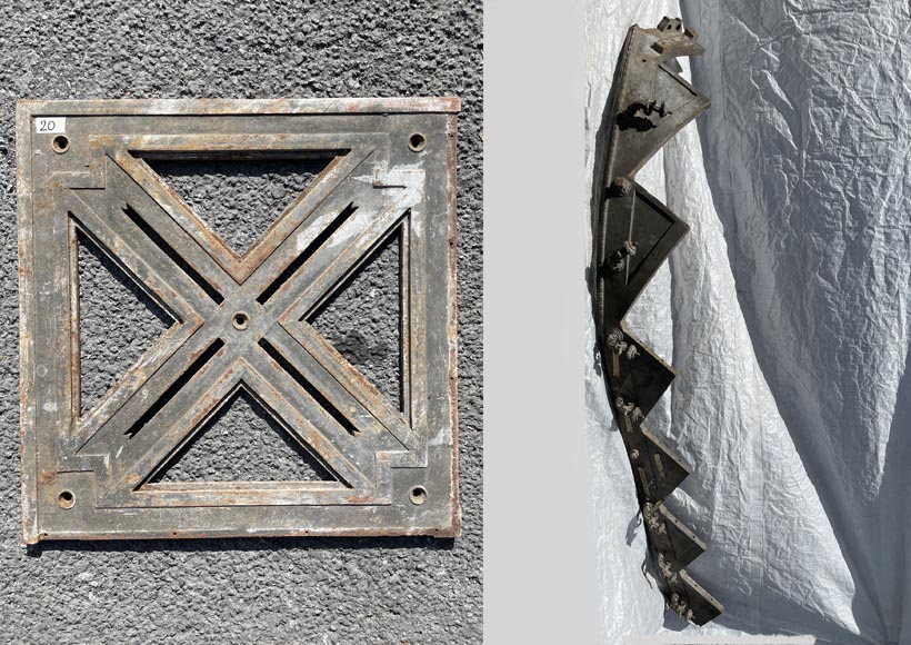 Double Quarter-Turn Staircase and Walkway in Cast Iron and Wrought Iron, 1865   Double Quarter-Turn Staircase and Walkway in Cast Iron and Wrought Iron, 1865  -9