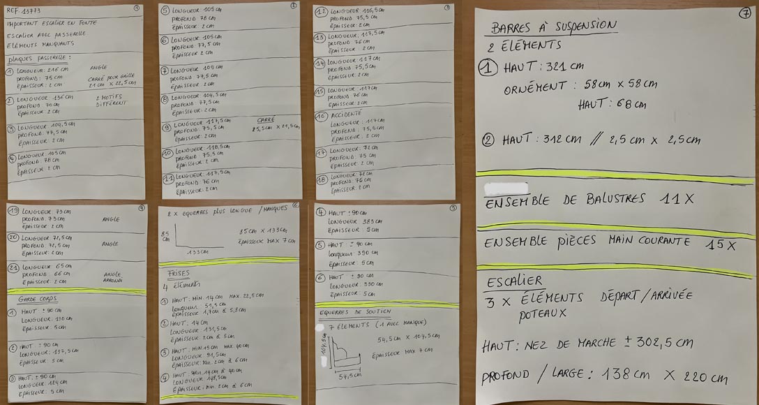 Double Quarter-Turn Staircase and Walkway in Cast Iron and Wrought Iron, 1865   Double Quarter-Turn Staircase and Walkway in Cast Iron and Wrought Iron, 1865  -15