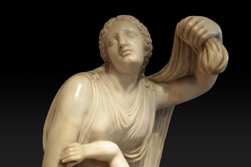 "Niobe", alabaster statue after an original greek statue "Niobe", alabaster statue after an original greek statue-1