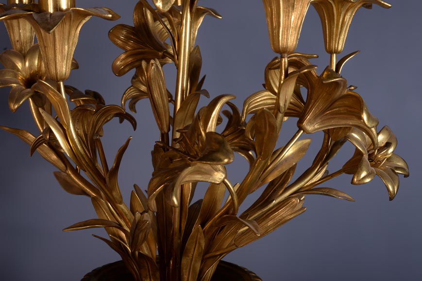 Pair of Girandoles in bronze and Sèvres porcelain Pair of Girandoles in bronze and Sèvres porcelain-3