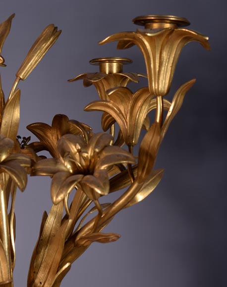 Pair of Girandoles in bronze and Sèvres porcelain Pair of Girandoles in bronze and Sèvres porcelain-4