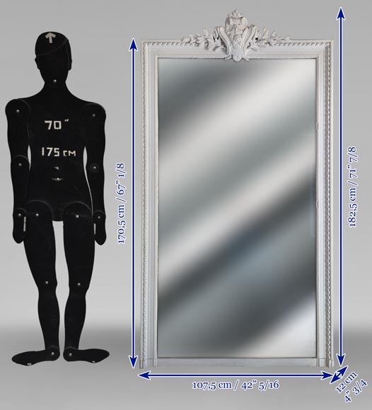 Napoleon III style trumeau with crossed ribbon Napoleon III style trumeau with crossed ribbon-7