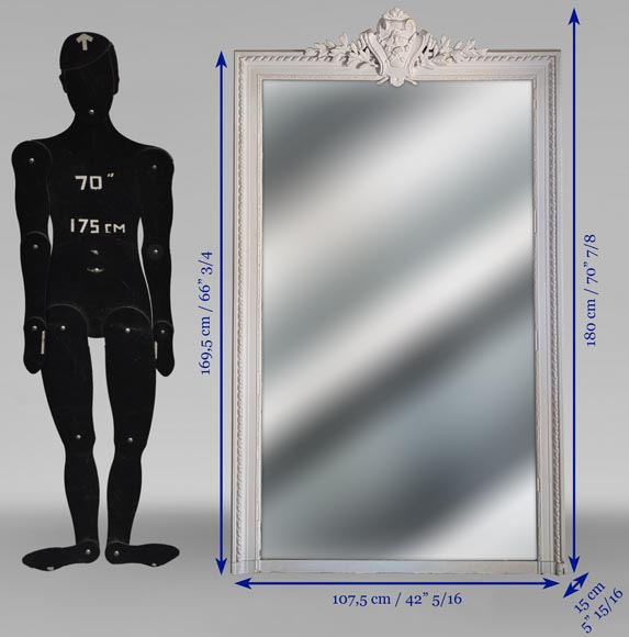 Napoleon III style trumeau with crossed ribbon decoration Napoleon III style trumeau with crossed ribbon decoration-6