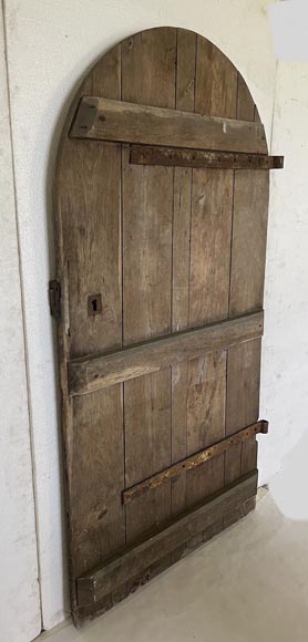 Oak door with rounded top from the 18th century Oak door with rounded top from the 18th century-1
