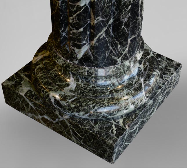 One Hour of the Night, marble sculpture signed J. Pollet with its column One Hour of the Night, marble sculpture signed J. Pollet with its column-16