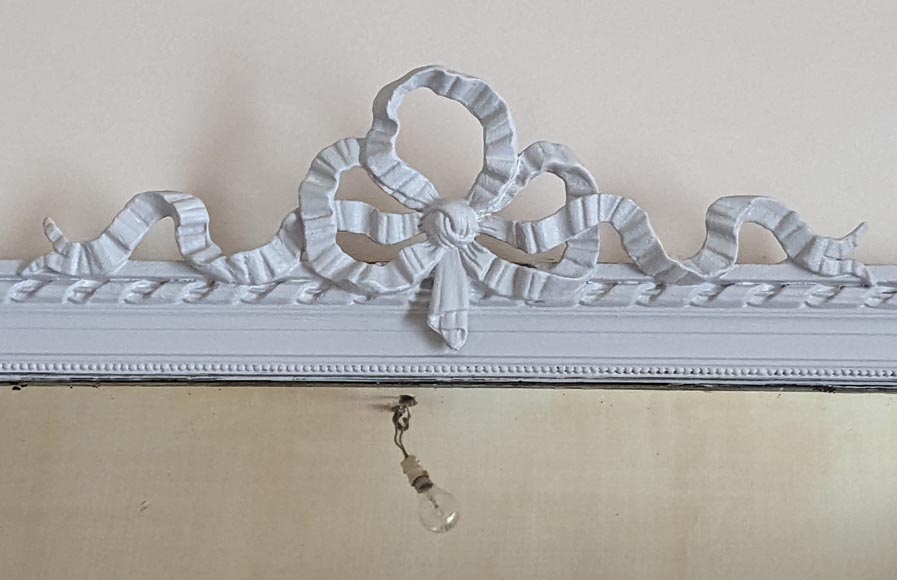 Small Louis XVI style trumeau with openwork ribbon decoration Small Louis XVI style trumeau with openwork ribbon decoration-1