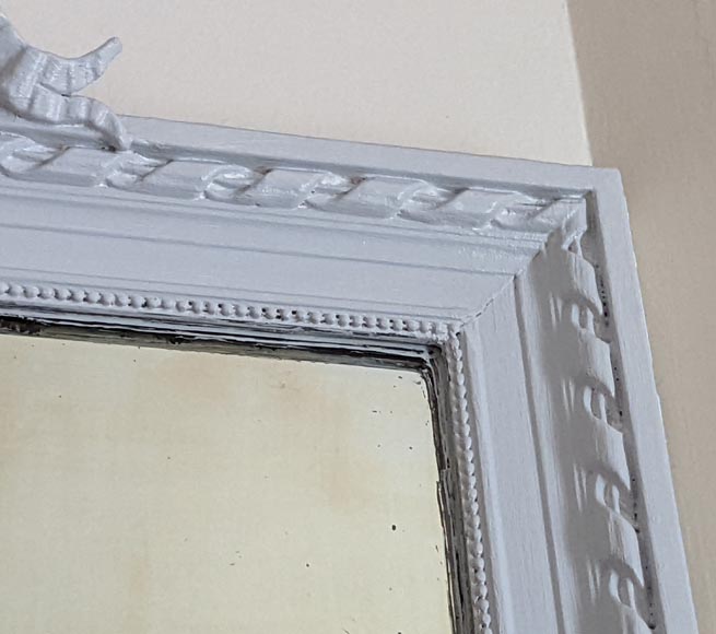 Small Louis XVI style trumeau with openwork ribbon decoration Small Louis XVI style trumeau with openwork ribbon decoration-3