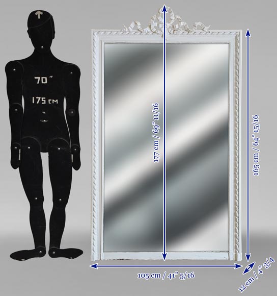 Small Louis XVI style trumeau with openwork ribbon decoration Small Louis XVI style trumeau with openwork ribbon decoration-6