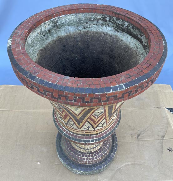 Four mosaic garden vases Four mosaic garden vases-5