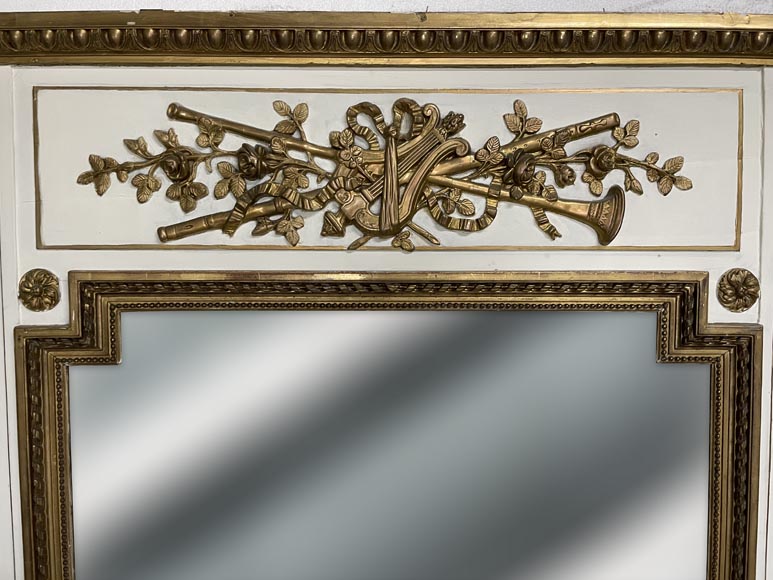 Louis XV style trumeau decorated with musical instruments Louis XV style trumeau decorated with musical instruments-1