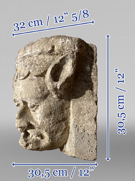 Medieval capital with demon's head, 12th century Medieval capital with demon's head, 12th century-10