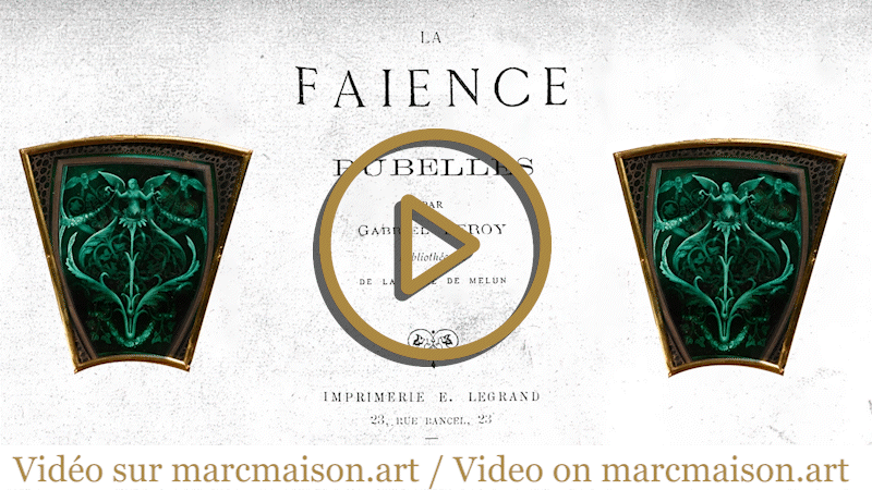 A pedestal table with a very rare enamel decoration from the Rubelles faience factory A pedestal table with a very rare enamel decoration from the Rubelles faience factory-0