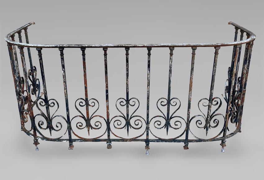 Three-sided wrought-iron balcony railing, 19th century-0