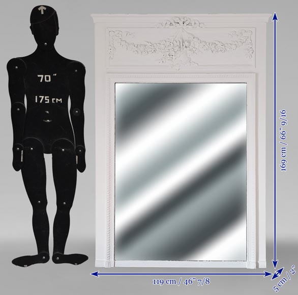 Louis XVI style trumeau with floral basket decoration Louis XVI style trumeau with floral basket decoration-5