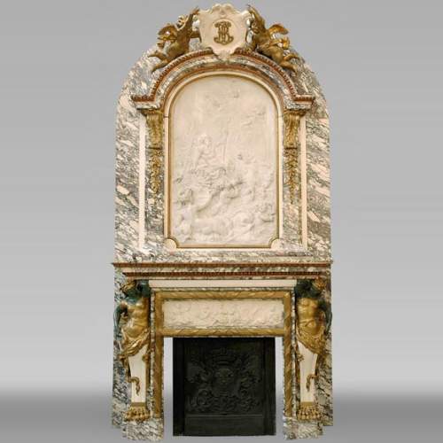 Extraordinary monumental fireplace signed by Jules Allard and Louis Ardisson coming from the Berwind Estate, Fifth Avenue, New York