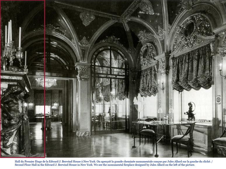 Extraordinary monumental fireplace signed by Jules Allard and Louis Ardisson coming from the Berwind Estate, Fifth Avenue, New York Extraordinary monumental fireplace signed by Jules Allard and Louis Ardisson coming from the Berwind Estate, Fifth Avenue, New York-18