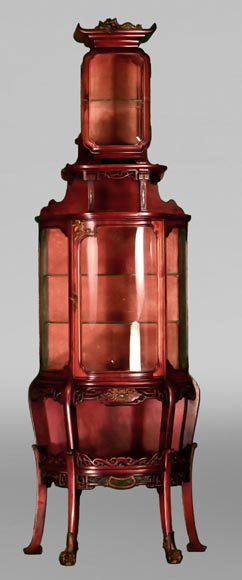 Japanese Half-Moon Display Cabinet, late 19th century Japanese Half-Moon Display Cabinet, late 19th century-0