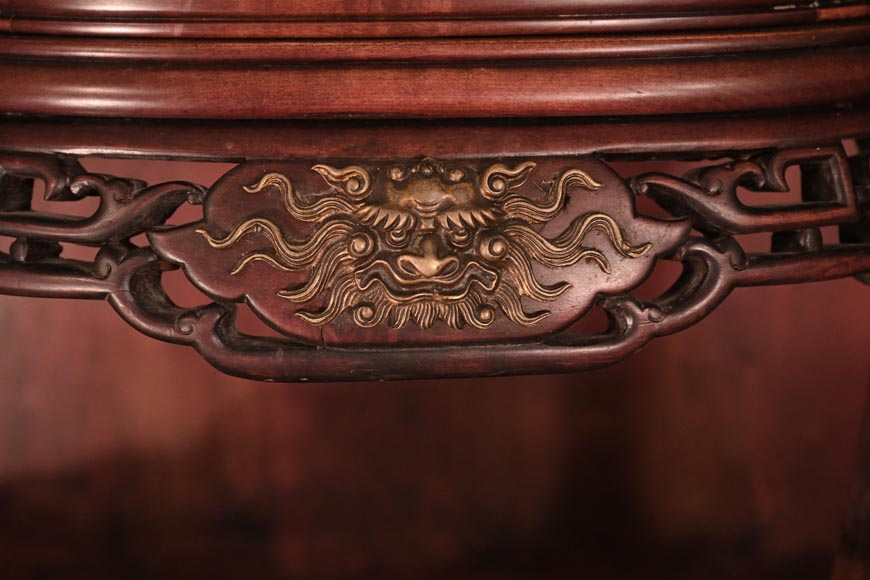 Japanese Half-Moon Display Cabinet, late 19th century Japanese Half-Moon Display Cabinet, late 19th century-5