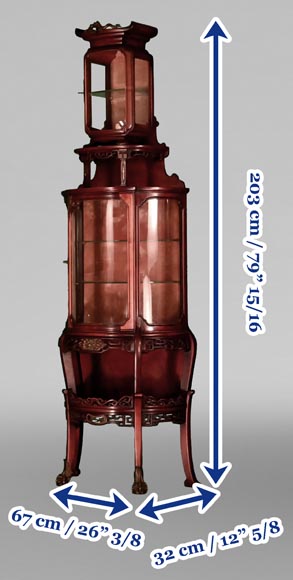 Japanese Half-Moon Display Cabinet, late 19th century Japanese Half-Moon Display Cabinet, late 19th century-11