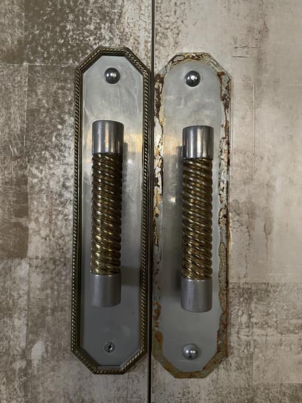 Set of 3 imitation shagreen double doors Set of 3 imitation shagreen double doors-3